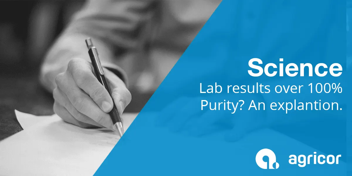 Lab results over 100% purity? An explanation.