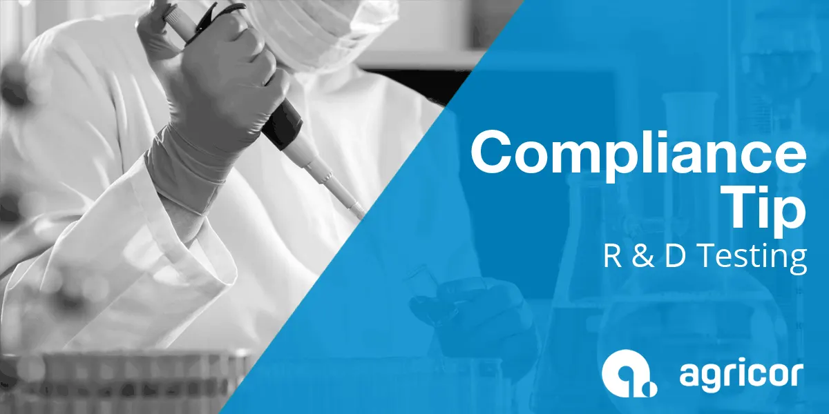 Compliance Tip – R & D Testing
