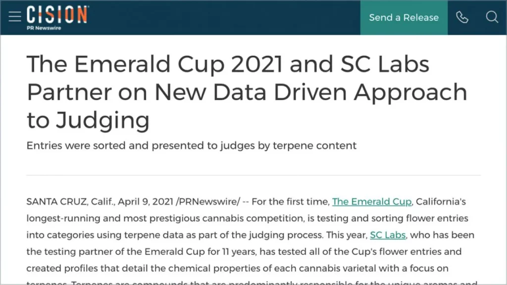 The Emerald Cup 2021 and SC Labs Partner on New Data Driven Approach to Judging