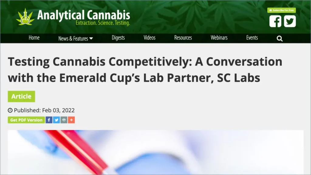 Testing Cannabis Competitively: A Conversation with the Emerald Cup's Lab Partner, SC Labs