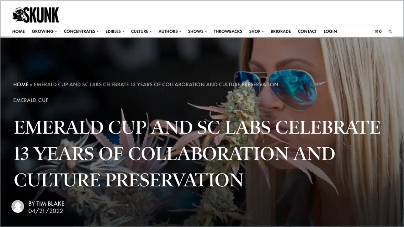 Emerald Cup and SC Labs Celebrate 13 Years of Collaboration and Culture Preservation