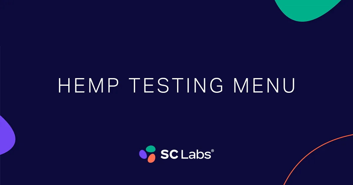 Hemp Testing Services Menu SC Labs
