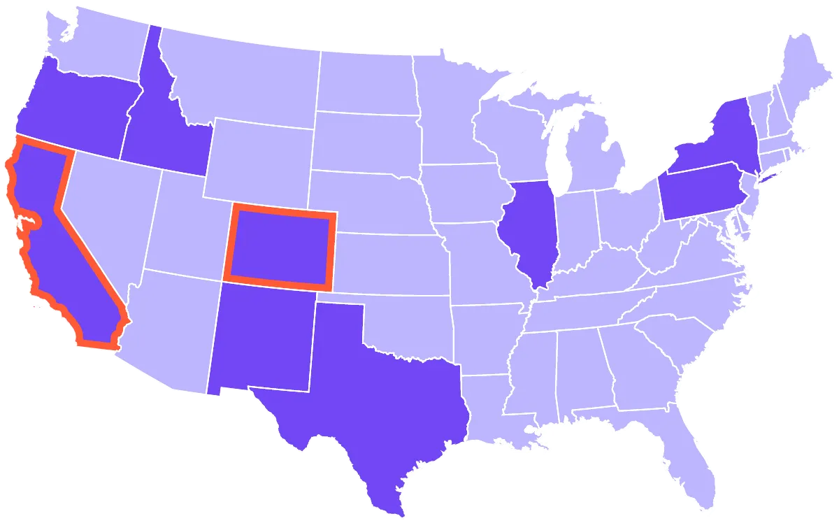 Hemp Testing Map - SC Labs US Coverage