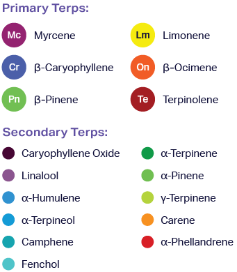 SC Labs Cannabis Classification System - Color Logic Key